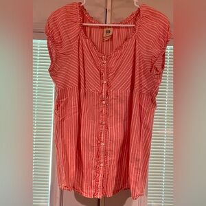 EUC Faded Glory stripped short sleeve shirt. SZ XXL